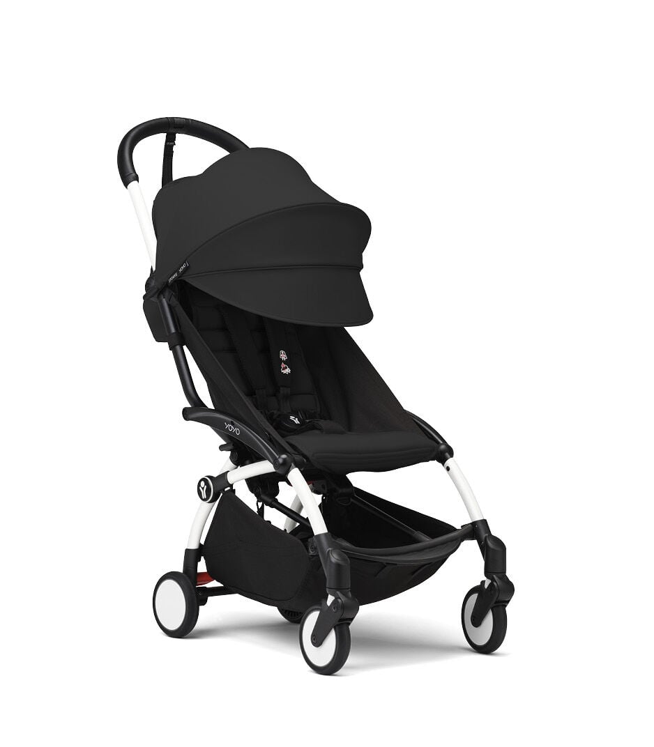 YOYO³ stroller from 6 months, Black with White Frame, mainview galery image 3